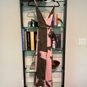 Hutch Pink and Olive Wrap Dress D009